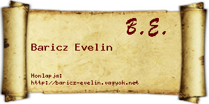Baricz Evelin névjegykártya